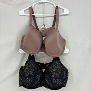TWO ThirdLove Bra Bundle 46D T Shirt Classic + 46D Lace Balconette Neutral